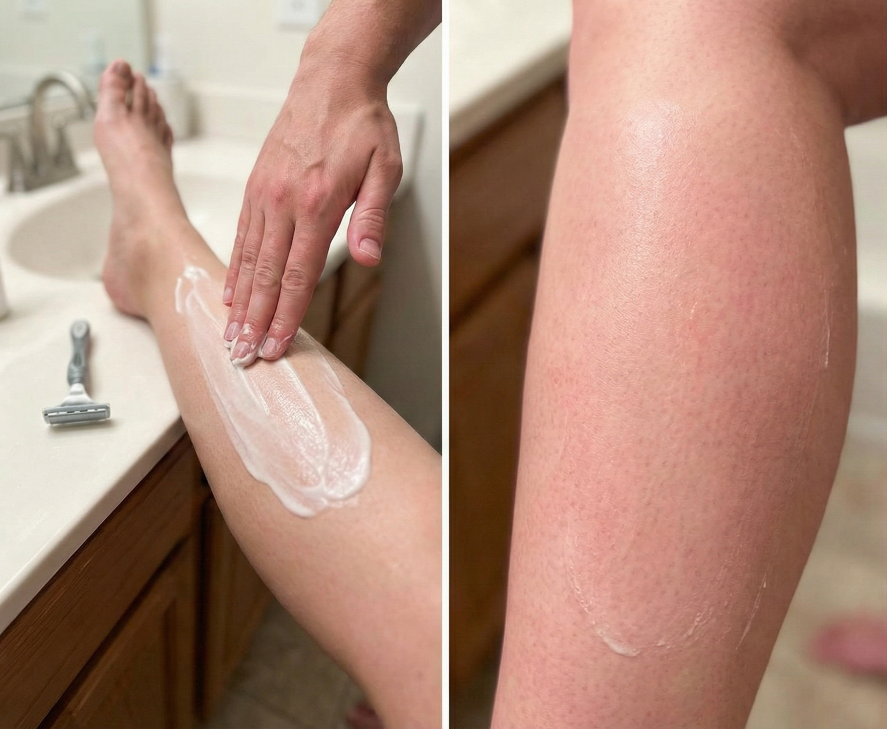 mettre de la crème hydratante